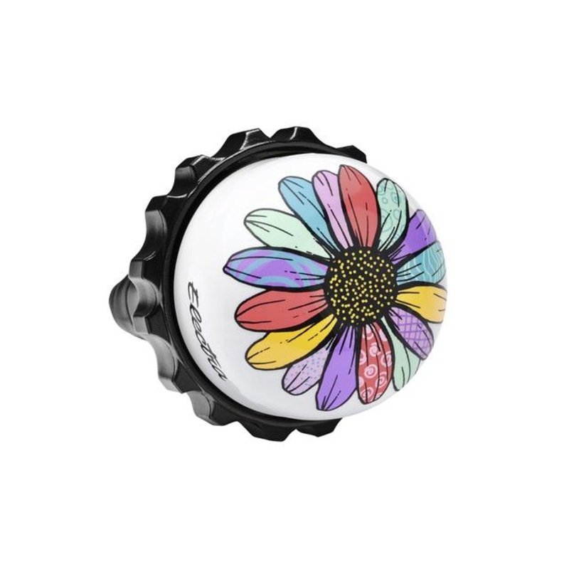 Petal Power Twister Bike Bell|White/Purple|One size