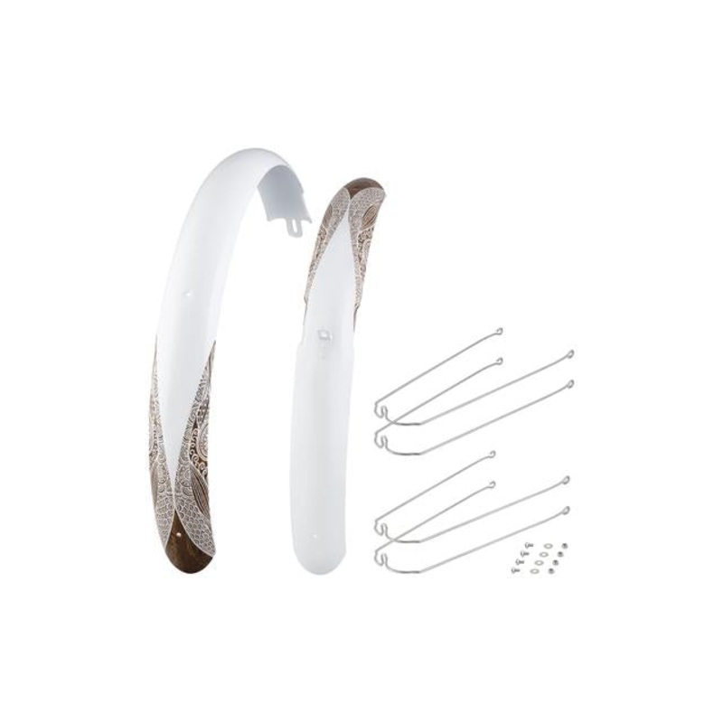 Koa 3i Ladies’ 26 Fender Set|White|26″, Front and Rear