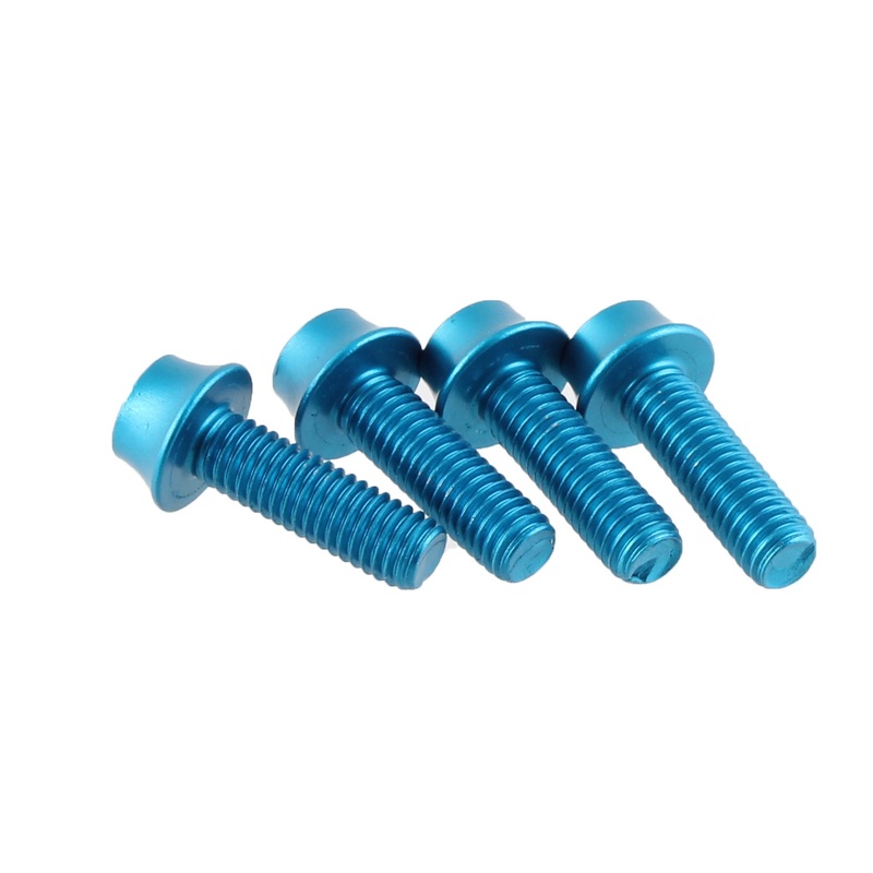 Water Bottle Cage Bolts – Set/4 Aluminum Blue