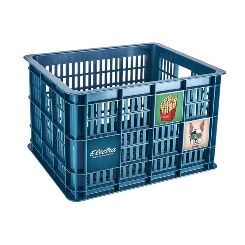 Basil Bike Crate|Dark Teal|33.4cm (l) x 39.8cm (w) x 24cm (h)
