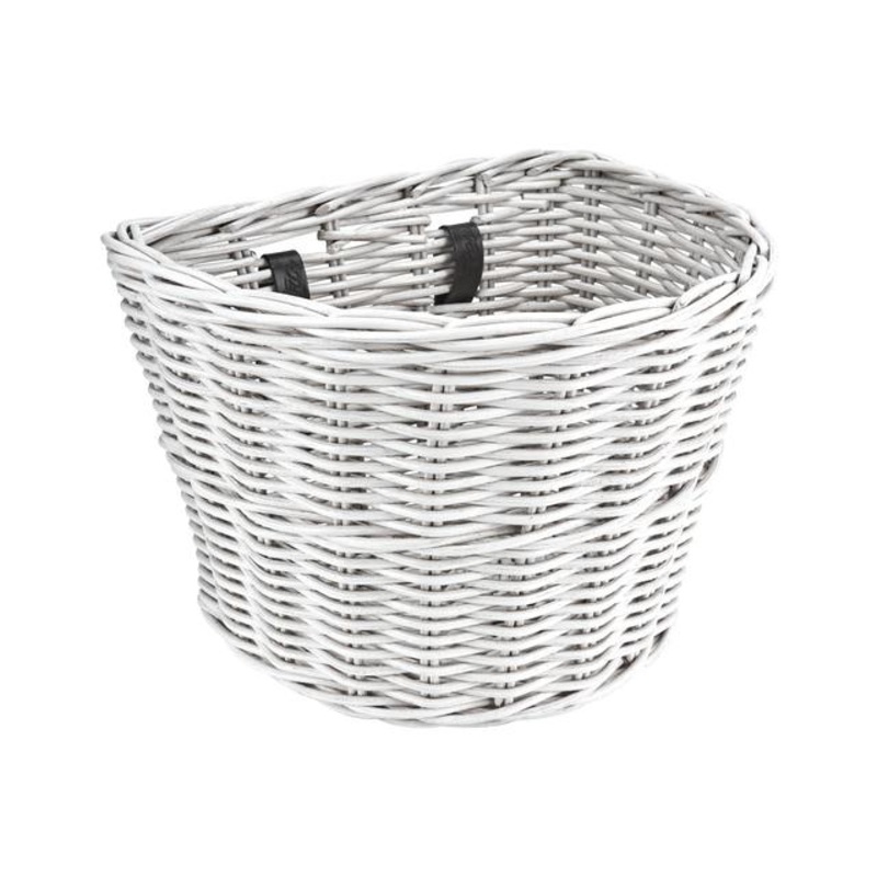 Rattan Large Basket|White|Natural|34cm (l) x 27cm (w) x 24cm (h)
