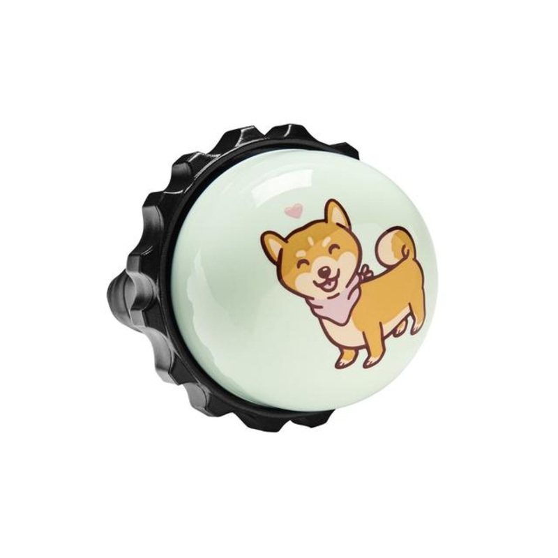 Shiba Twister Bike Bell|Mint/Light Brown|One size