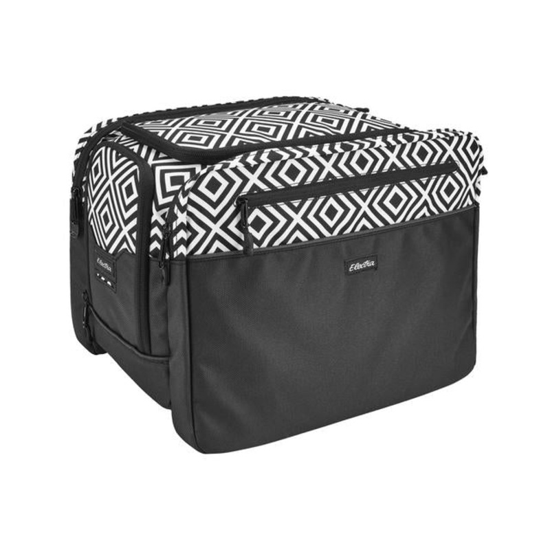 Andi Trunk Rear Rack Bag|Black/White|600 cu in (10L)