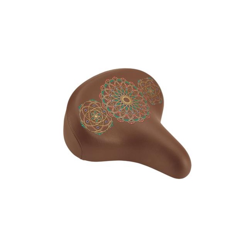 Mandala Bike Saddle|Brown|265mm x 255mm