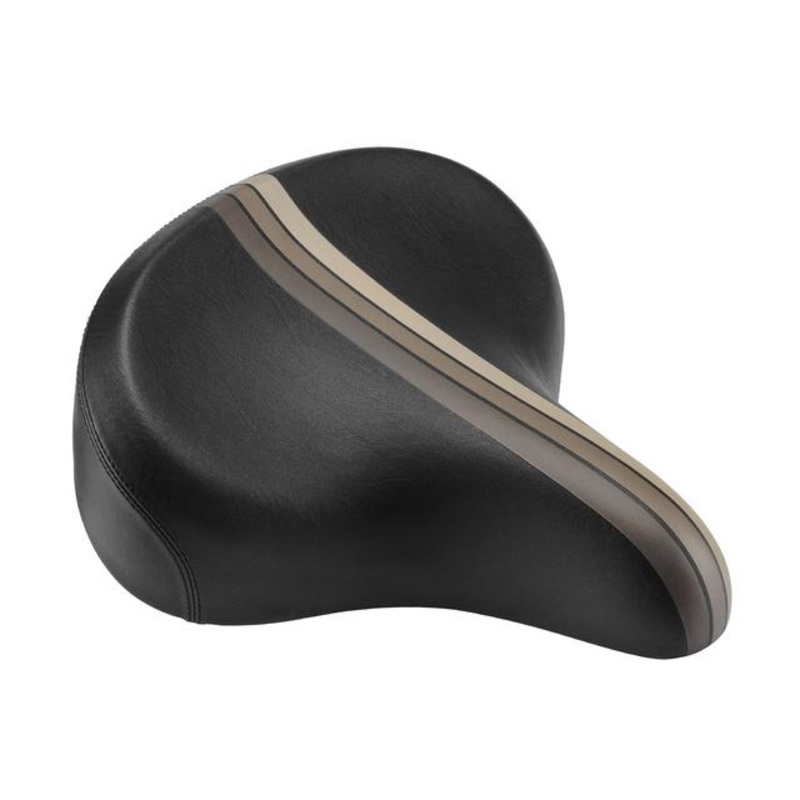 Retro Stripe Elastomer Saddle|Black|265mm x 255mm