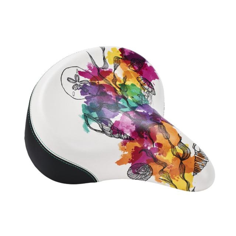 Sea Shells Elastomer Saddle|Electra White|265mm x 255mm