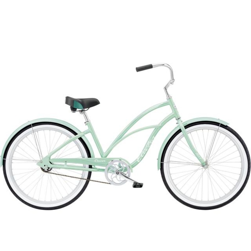 Cruiser Lux 1 Step-Thru|Sea Green Metallic|Bright White|26″ wheel|24″ wheel