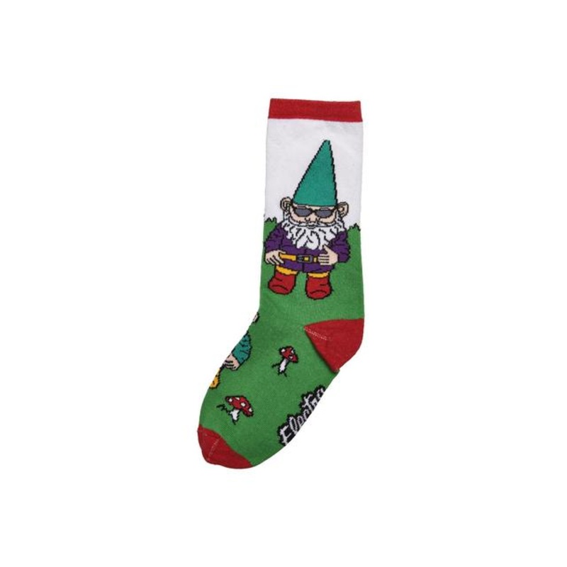 Gnome Socks|Green/White|M/L|S/M