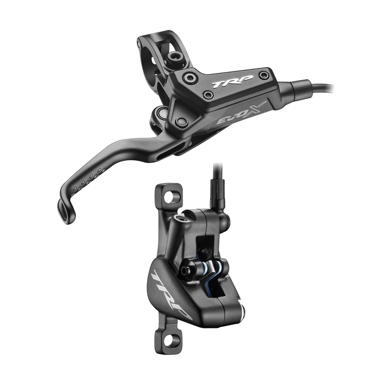TRP EVO X HD-M9020 Disc Brake Lever – Left/Front Rear 1900mm Hose Post Mount 2-Piston BLK