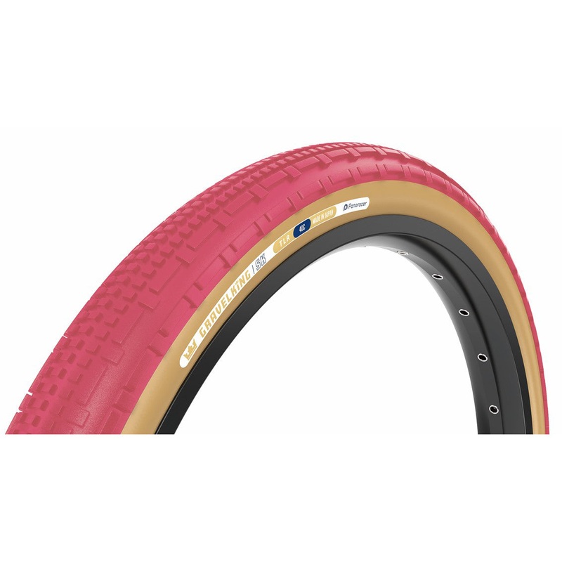 Panaracer GravelKing SK Tire – 700 x 45 Tubeless Folding Cranberry/Brown