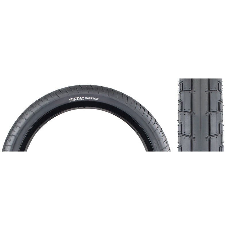 Sunday Street Sweeper Tire – 20 x 2.4 Clincher Wire Black/Black