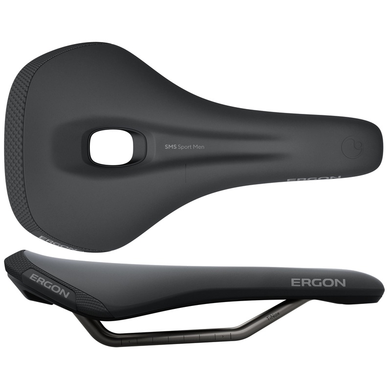 Ergon SMS Sport Saddle – TiNox XP Black Mens Small/Medium