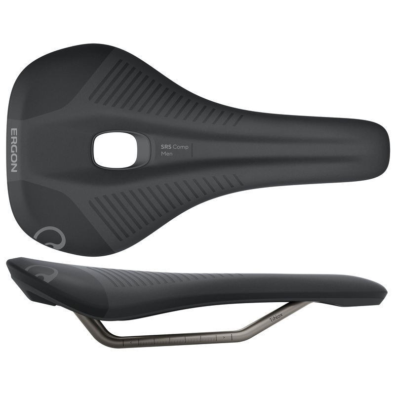 Ergon SRS Comp Saddle – TiNox XP Black Men’s Medium/Large