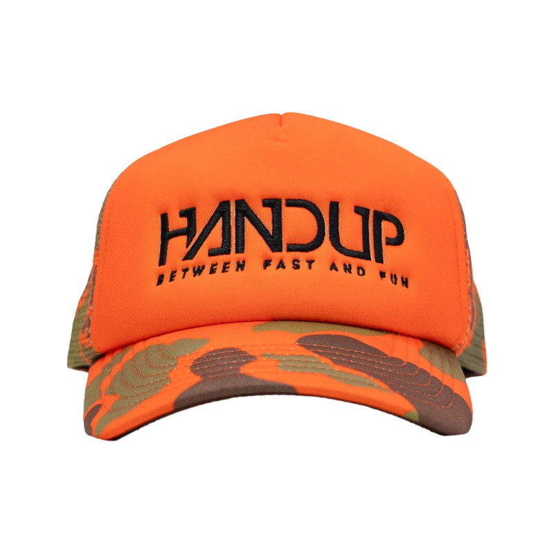 Foam Trucker Hat – Orange Camo