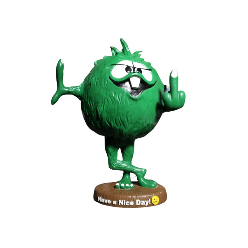 Gerald – Green Monster Flipping the Bird | Bobble Head