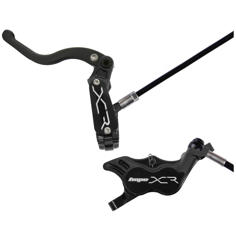 XCR Pro E4 Disc Brake and Lever Set – Rear Hydraulic Post Mount Black