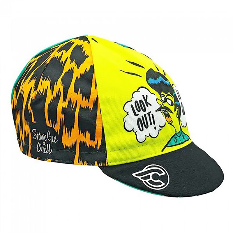 Cycling Cap Stevie Gee Art Look Out Black/Yellow
