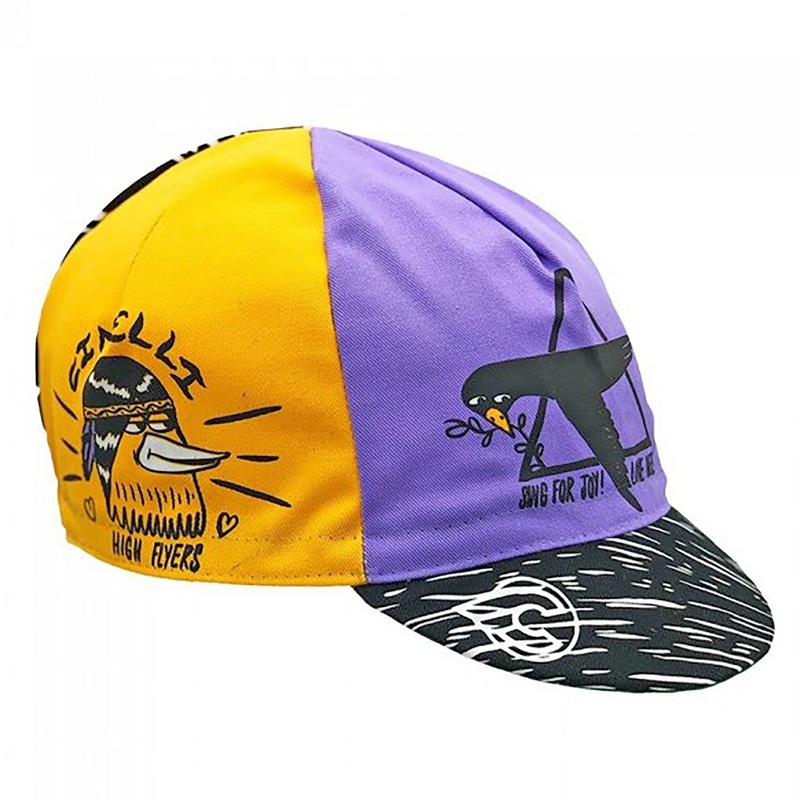 Cycling Cap Stevie Gee Art High Flyers Purple/Yellw