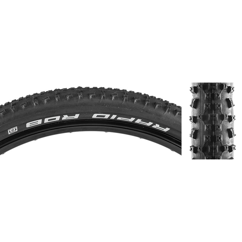 Schwalbe Rapid Rob Tire – 27.5 x 2.25 Clincher Wire Black Active SBC K-Guard