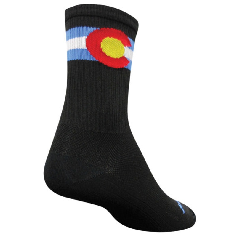 Sockguy Colorado SGX6 Socks 5-9 Black