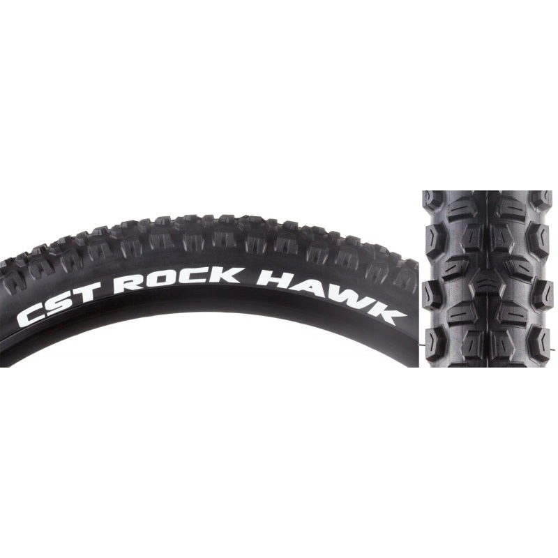CST Rock Hawk Tire – 26 x 2.25 Clincher Wire Black