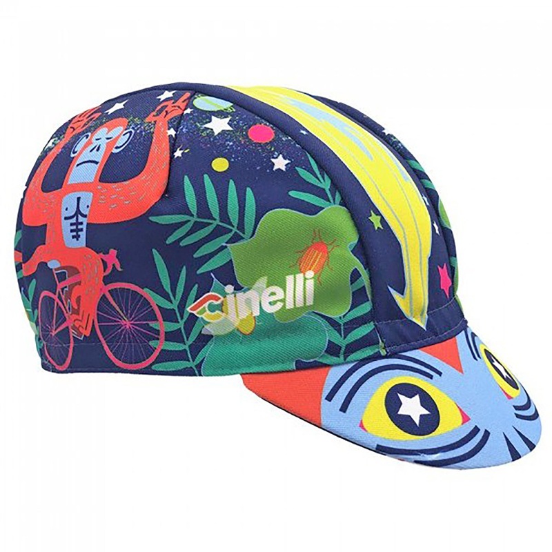 Cycling Cap Ziruffo Art Jungle Blue/Red