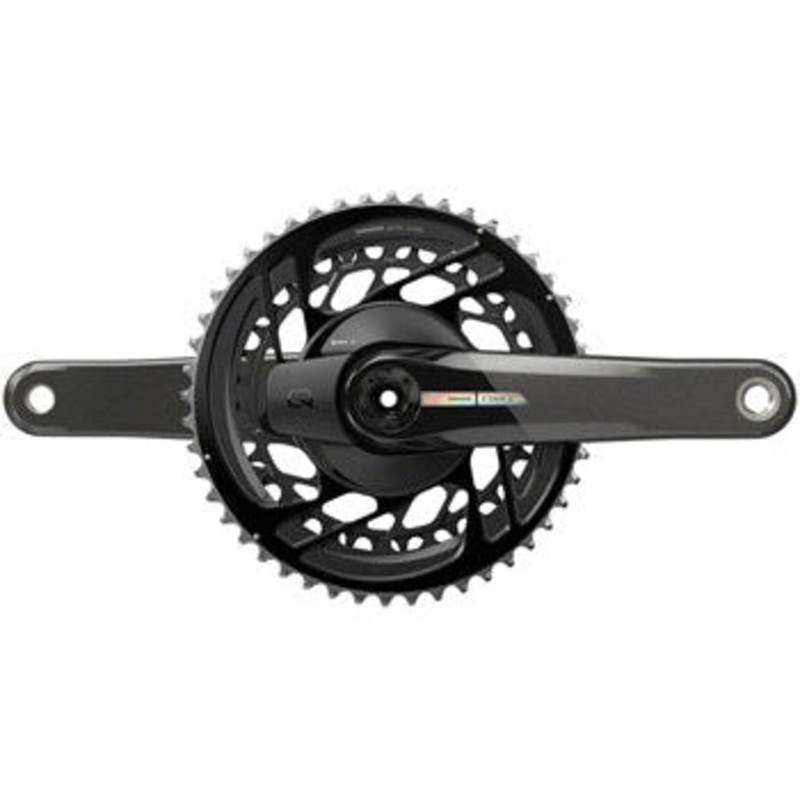 Force AXS Power Meter Bicycle Crankset – 175mm, 2x 12-Speed, 48/35t, Direct Mount, DUB Spindle Interface, Iridescent Gray, D2
