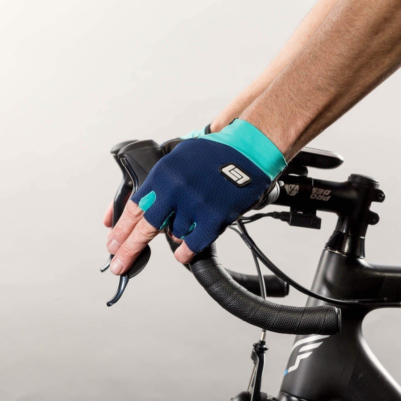 Pursuit Gel Fingerless Bike Gloves – Blue