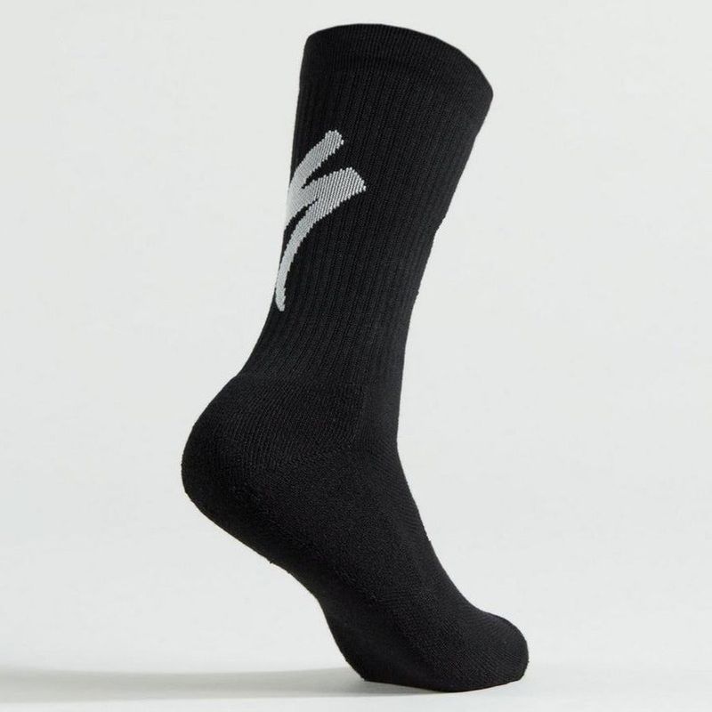 Techno MTB Tall Logo Socks|Black/White|Small|Medium|Large|X-Large