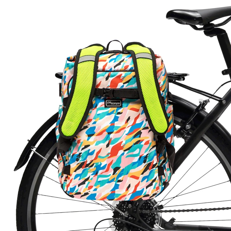 Bedford Backpack Pannier|Waves|Black Ripstop