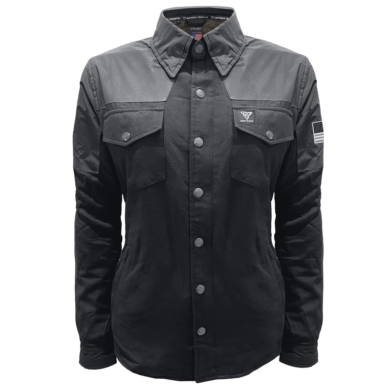 Flannel Reflective Shirt Nightfall Nebula for Women – Black with Pads