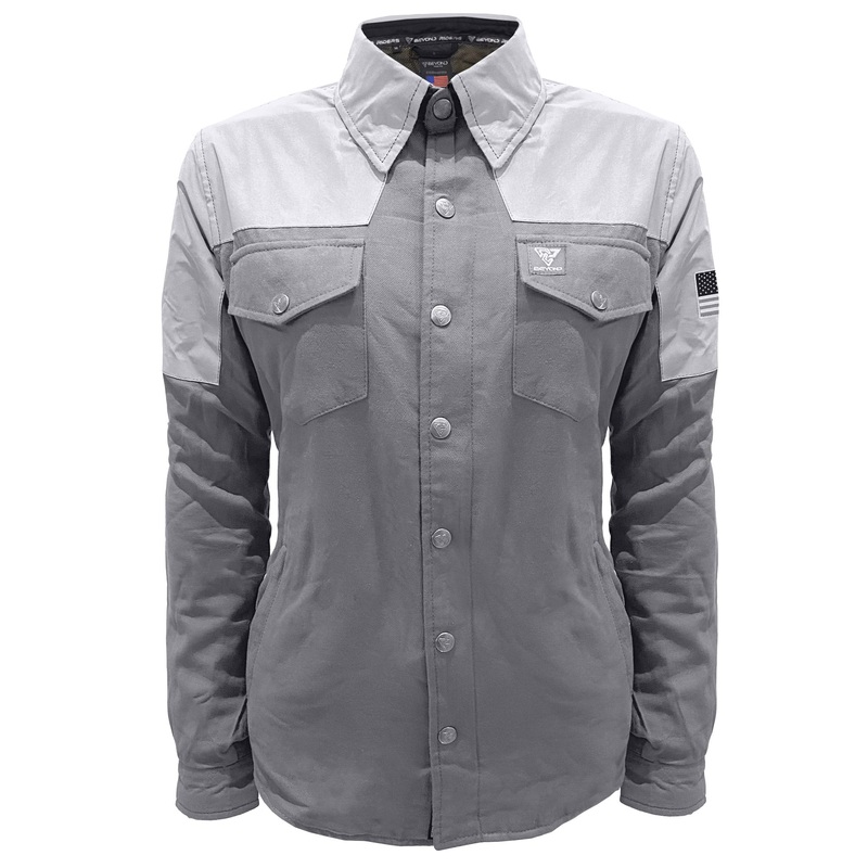 Flannel Reflective Shirt Twilight Titanium for Women – Grey with Pads