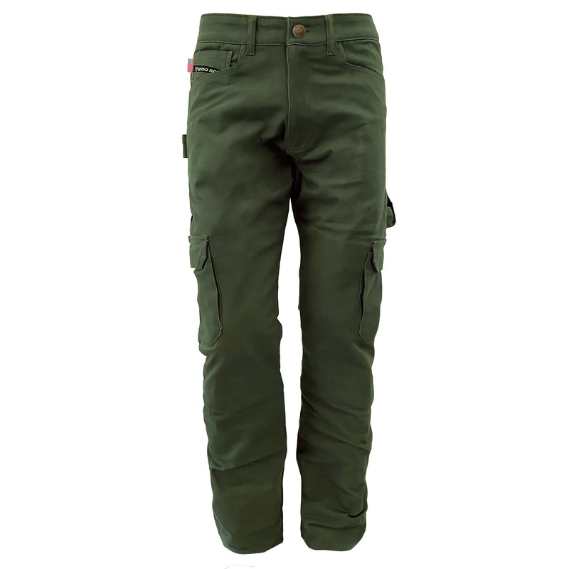 Loose Fit Cargo Pants (Extra Wide) – Army Green with Pads