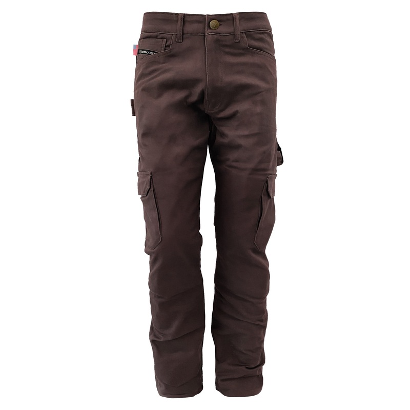 Loose Fit Cargo Pants (Extra Wide) – Dark Coffee with Pads