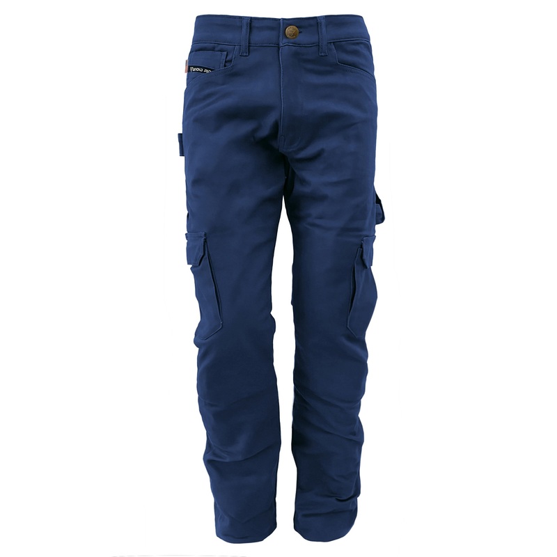 Loose Fit Cargo Pants (Extra Wide) – Navy Blue with Pads