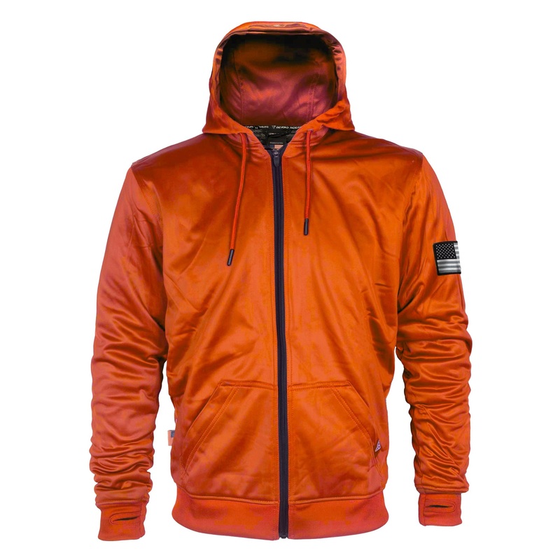 Orange Solid Ultra Protective Hoodie with Pads