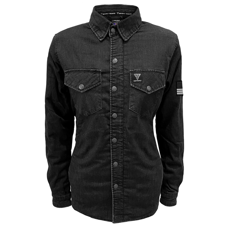 Protective Jeans Jacket for Women – Black with Pads