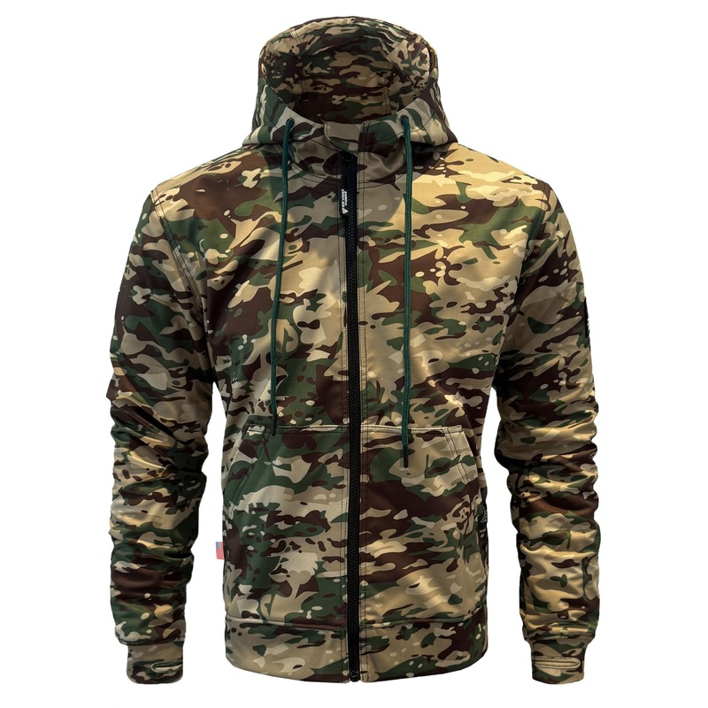 Protective SoftShell Unisex Camouflage Hoodie – Delta Four with Pads