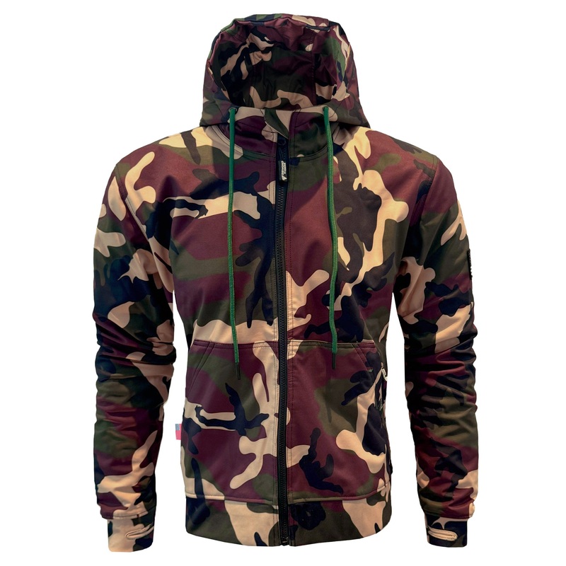 Protective SoftShell Unisex Camouflage Hoodie – Knight Hawk with Pads