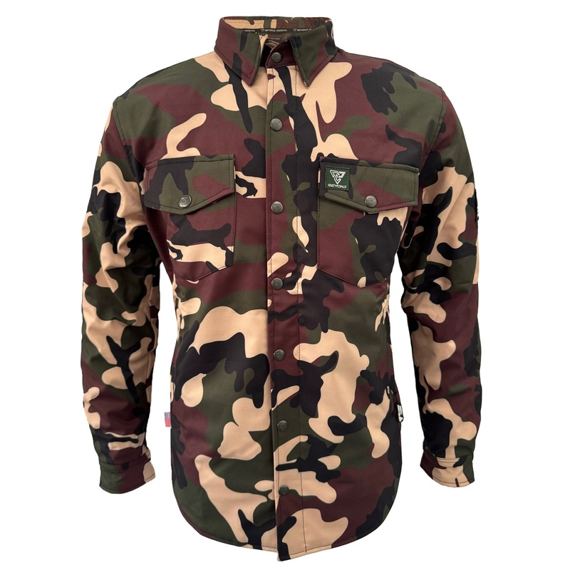 Protective SoftShell Winter Jacket for Men – Camouflage Knight Hawk with Pads