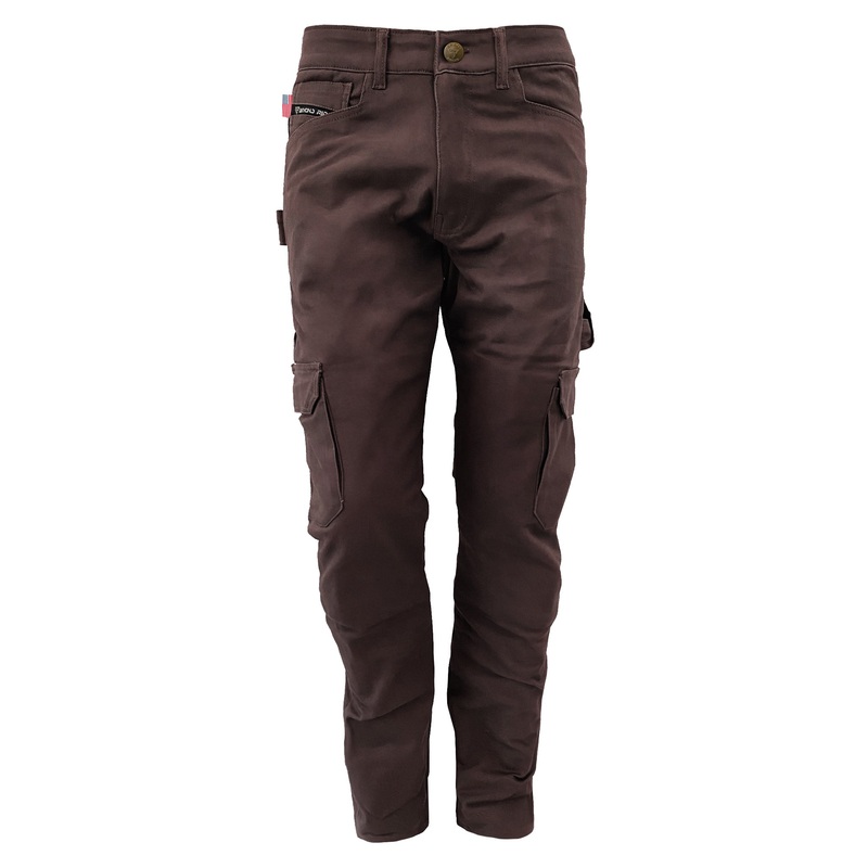 Relaxed Fit Cargo Pants – Dark Coffee with Pads
