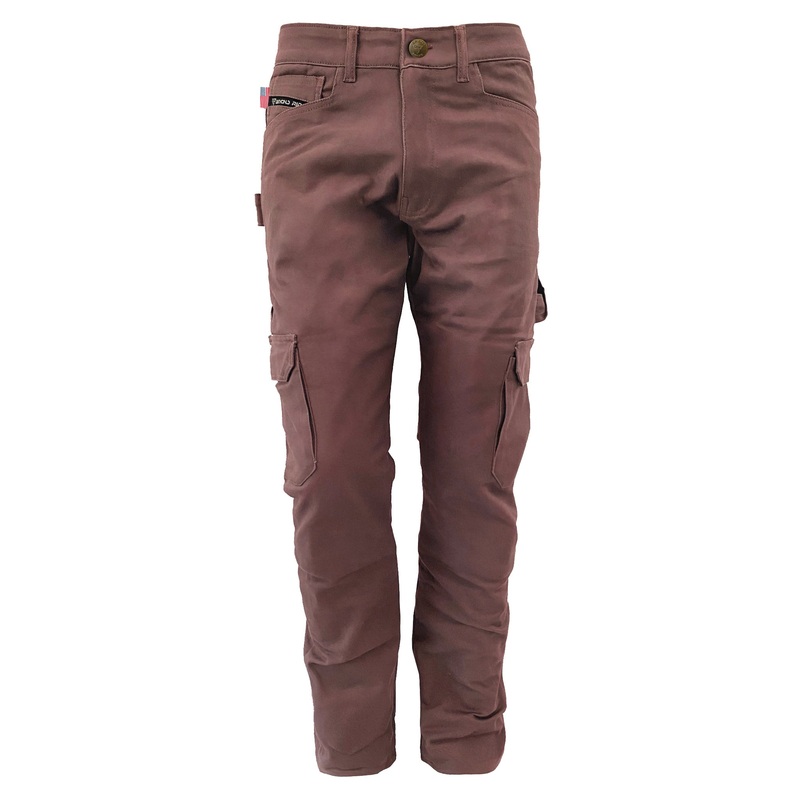 Relaxed Fit Cargo Pants – Light Cacao with Pads