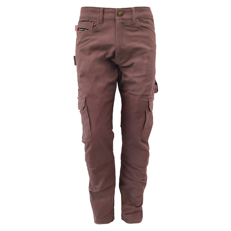 Straight Leg Cargo Pants – Light Cacao with Pads