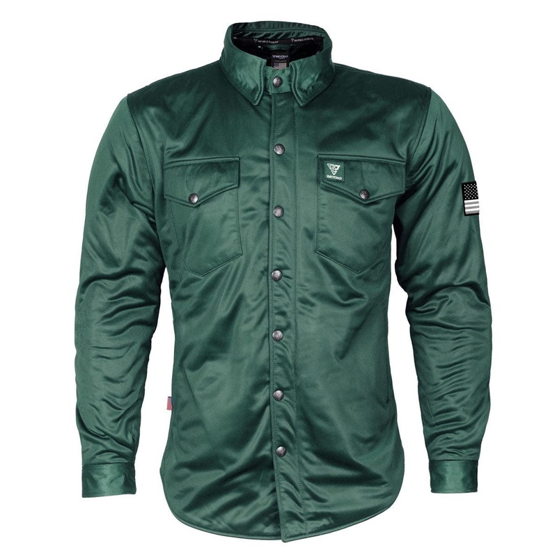 Ultra Protective Shirt – Dark Green Solid with Pads