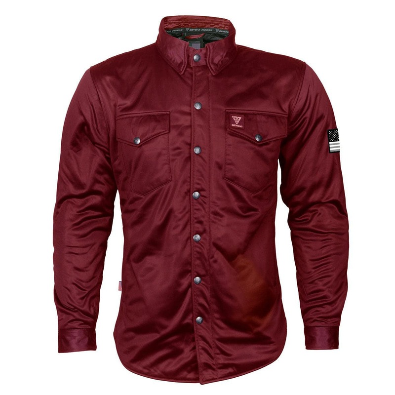 Ultra Protective Shirt – Red Maroon Solid with Pads