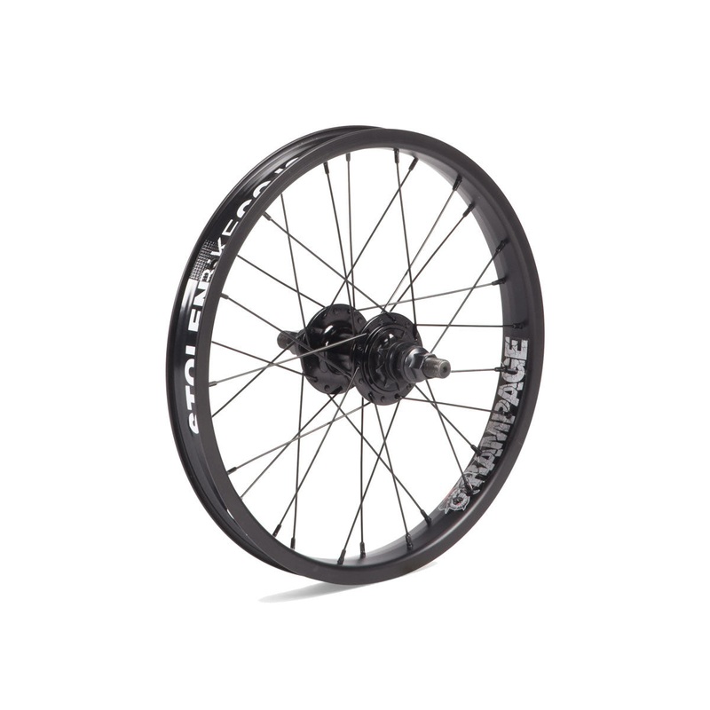 16 RAMPAGE WHEELS|Black|Cassette RHD|Front|16″