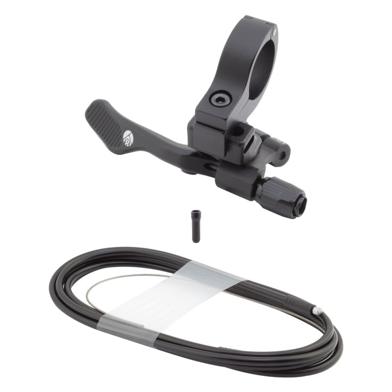Hangtime Dropper Post Lever Kit Flat Bar Remote Lever Black Alloy