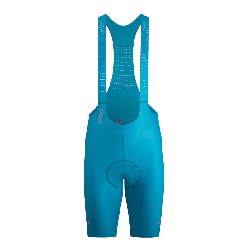 Men’s Seamless Turquoise Pro Cycling Bib Shorts