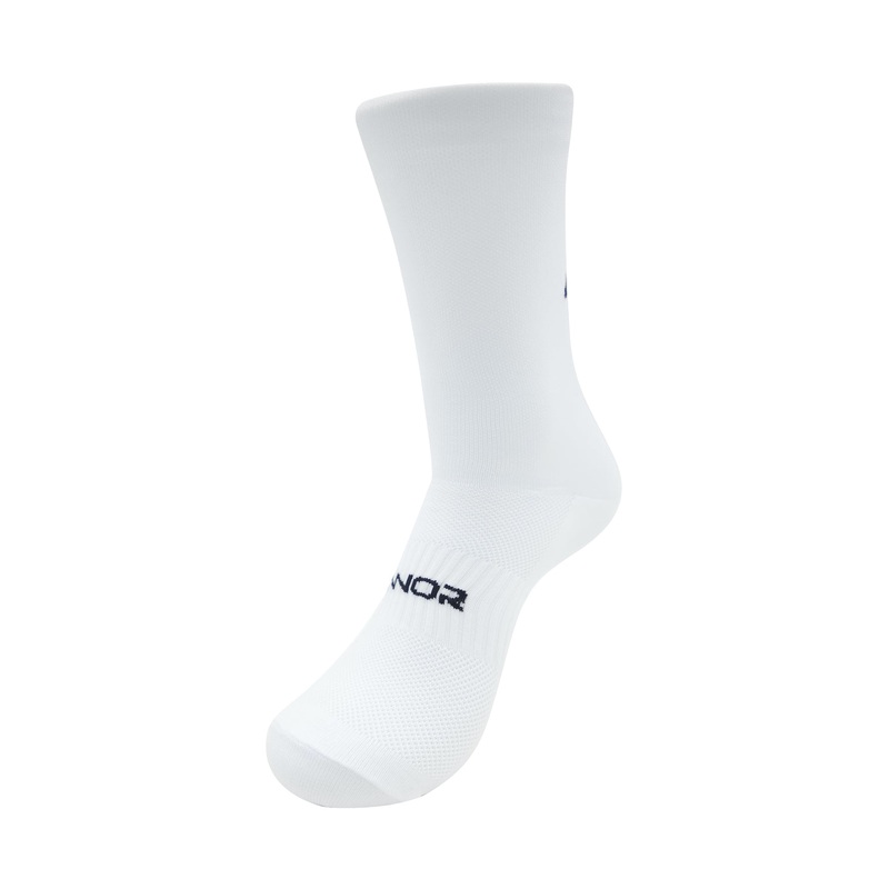 Unisex Back Logo White Cycling Socks