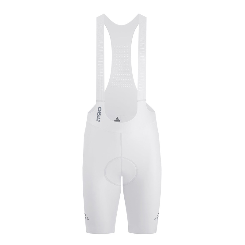 Men’s Seamless White Pro Cycling Bib Shorts